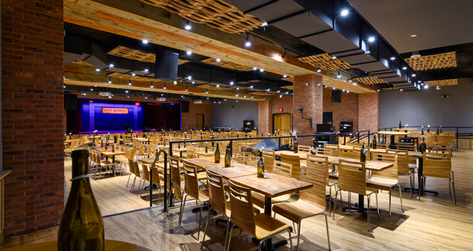 City Winery Dining Room, Philadelphia, PA; Clemens Construction; Christopher Warnick Architecture